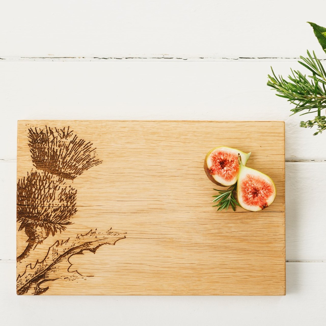 Schottische Distel | Servierbrett aus Eiche