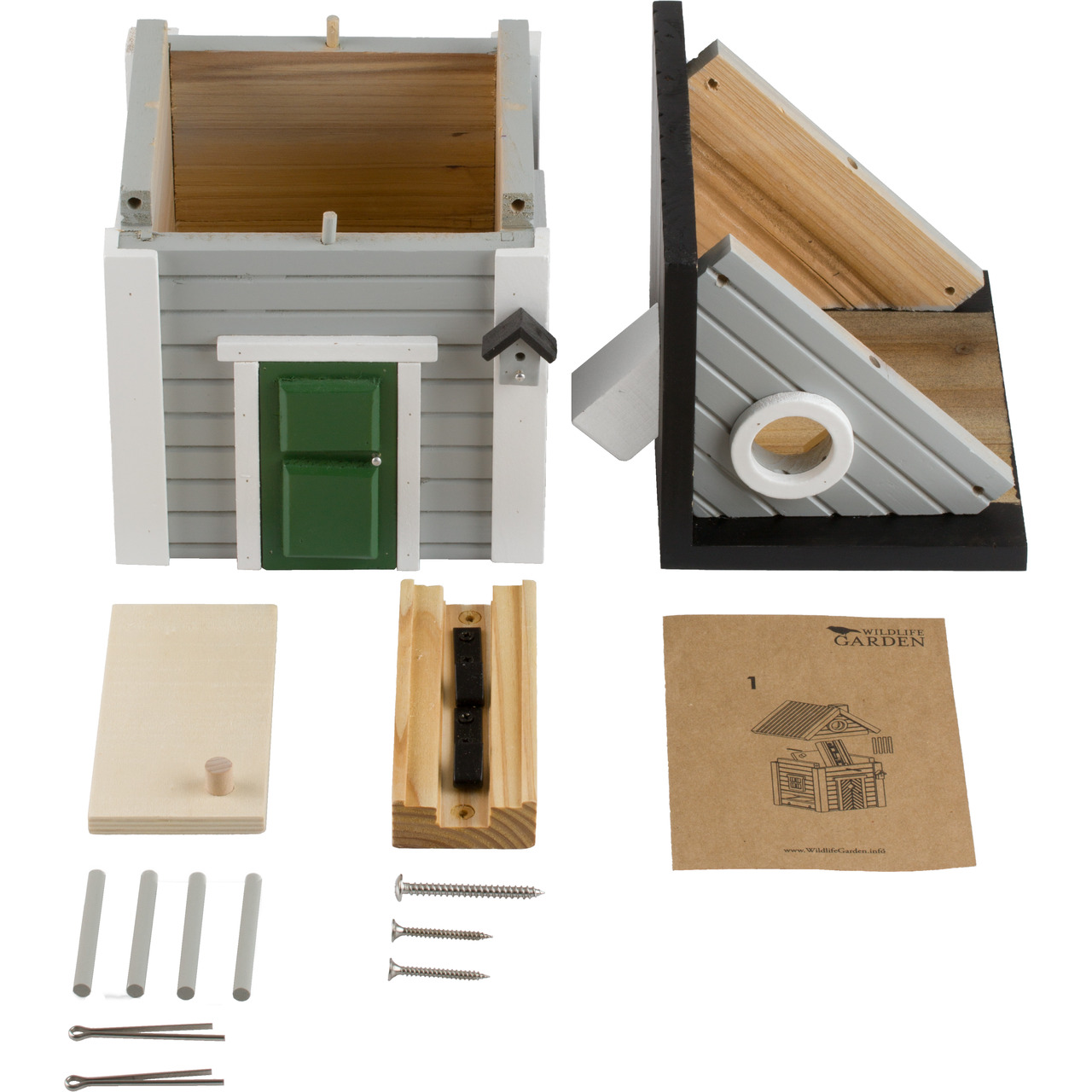 Vogelhaus | 2 in 1 | Die Bestandteile