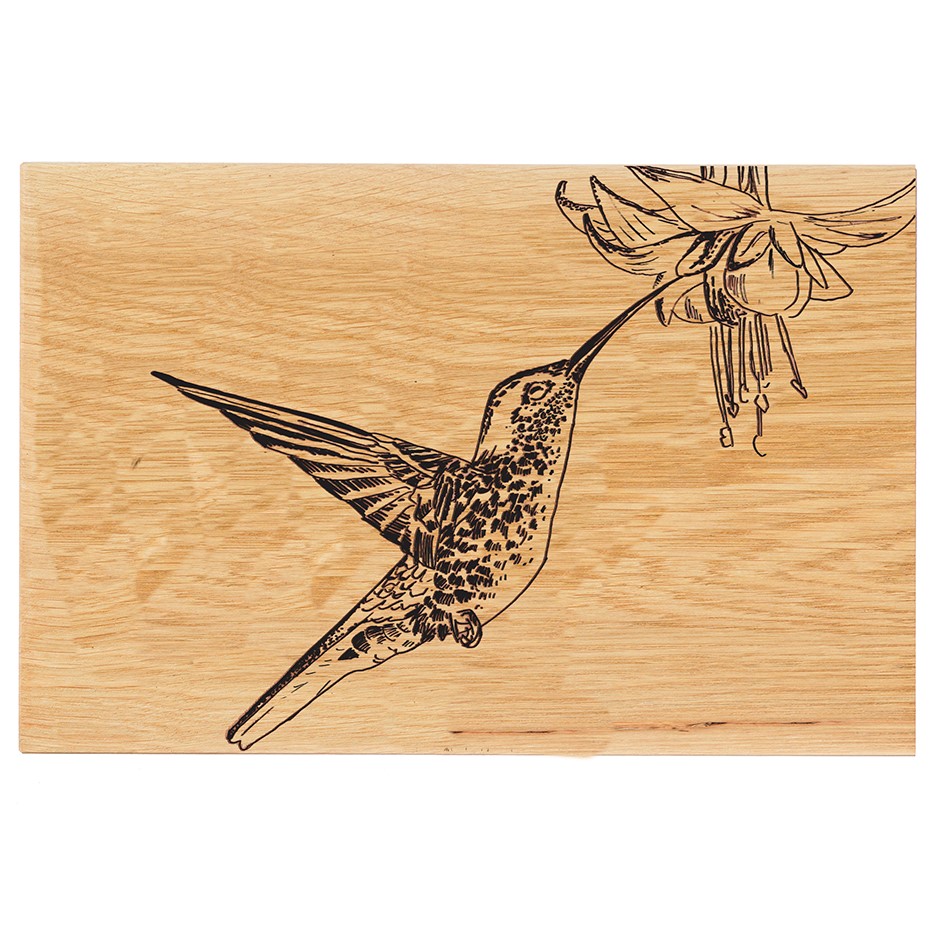 Kolibri | Schneide- & Servierbrett aus Eiche