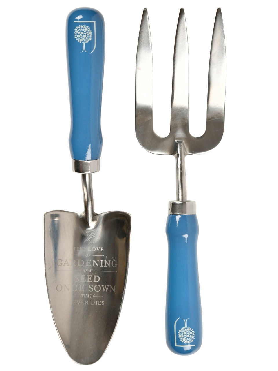 Die Gravur: "The Love of Gardening is a seed once sown, that never dies"