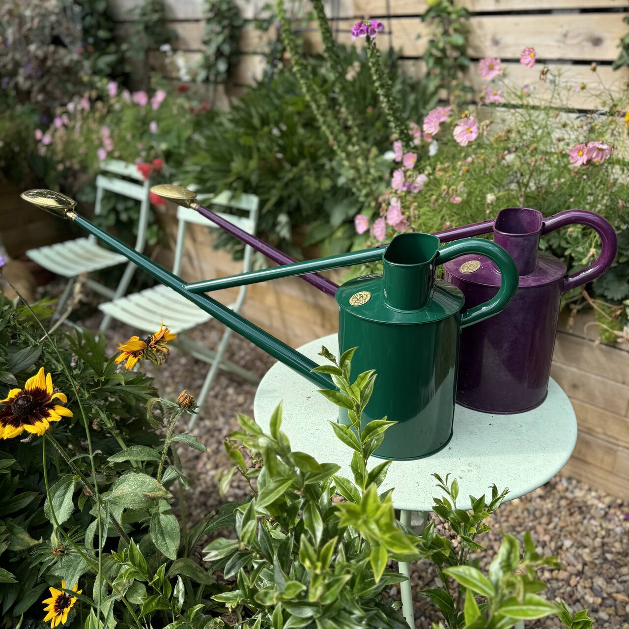 2 Gallonen (ca. 9 Liter) HDG Long Reach Can von Haws | Purpur u. Royalgrün