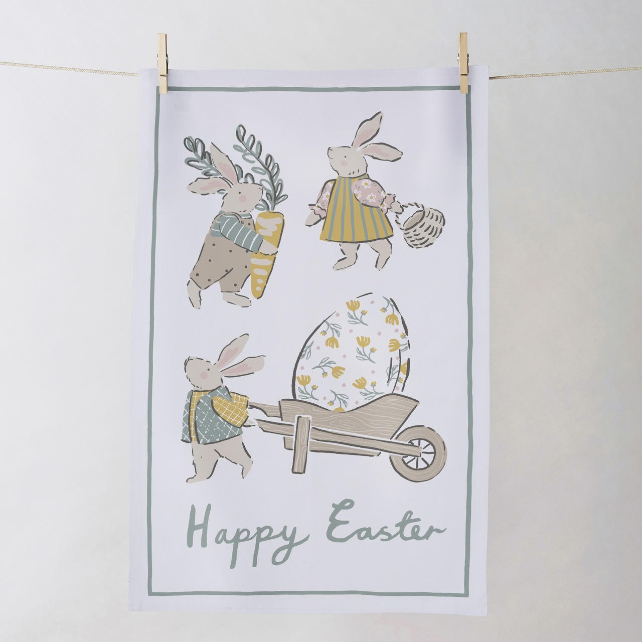 Geschirrtuch 'Happy Easter - Frohe Ostern | von Ulster Weavers