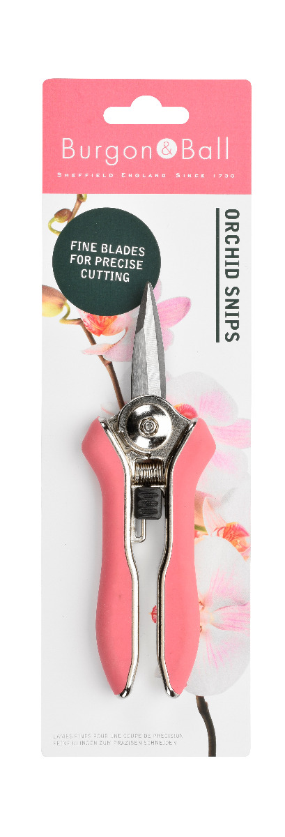 Orichideenschere in der Verpackung