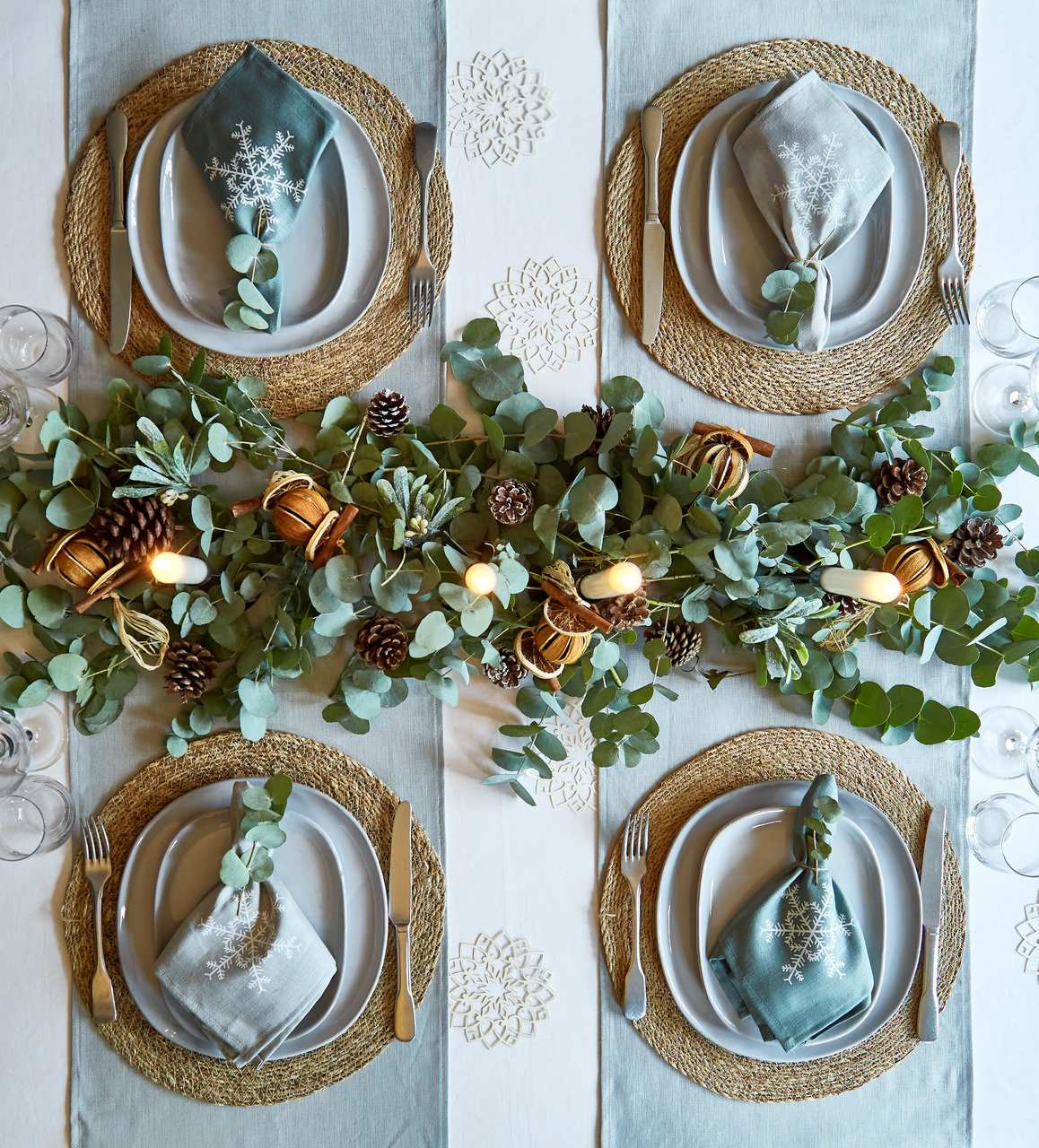 Leinen-Servietten Schneeflocke | von Ulster Weavers