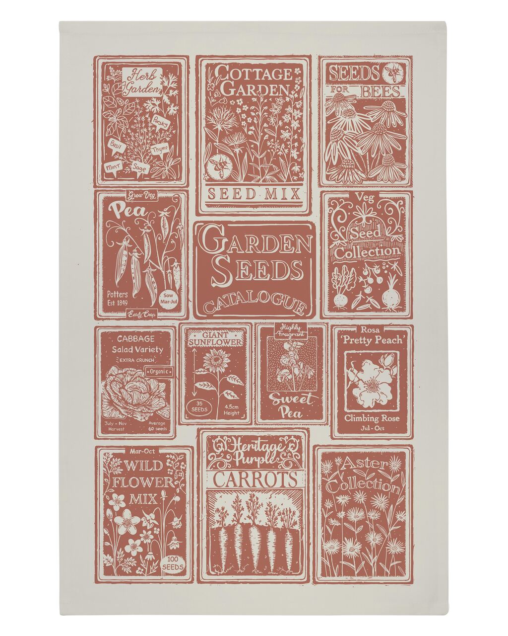 Baumwoll-Geschirrtuch Samentüten-Katalog | von Ulster Weavers