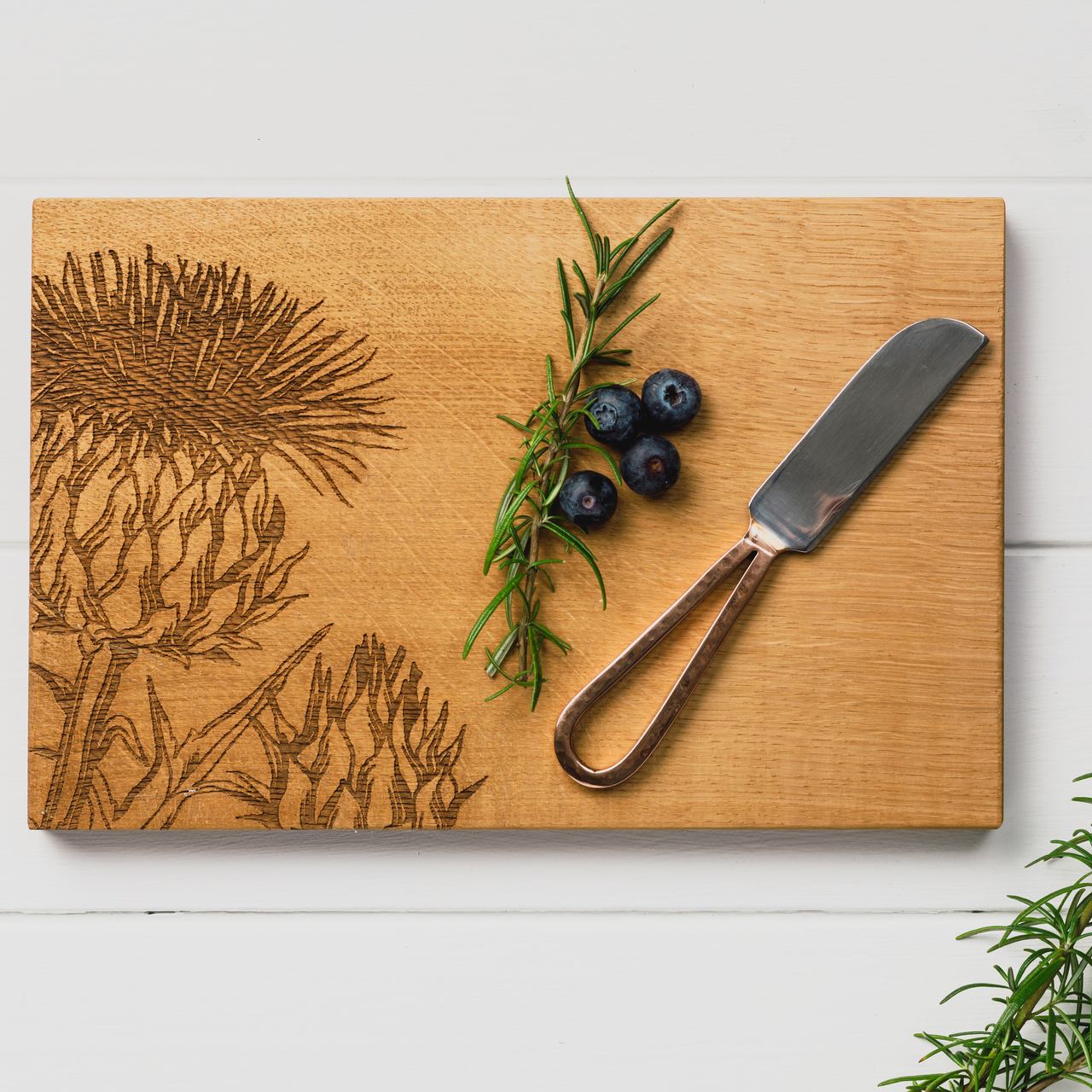 Käsebrett & Käsemesser | Motiv Distel