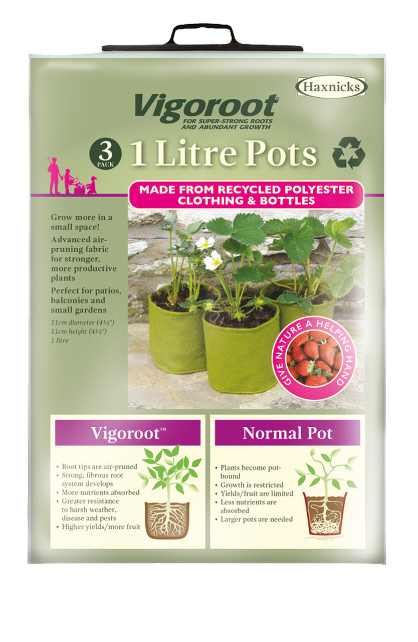 1 Liter Vigoroot Pots | 3er-Set | von Haxnicks