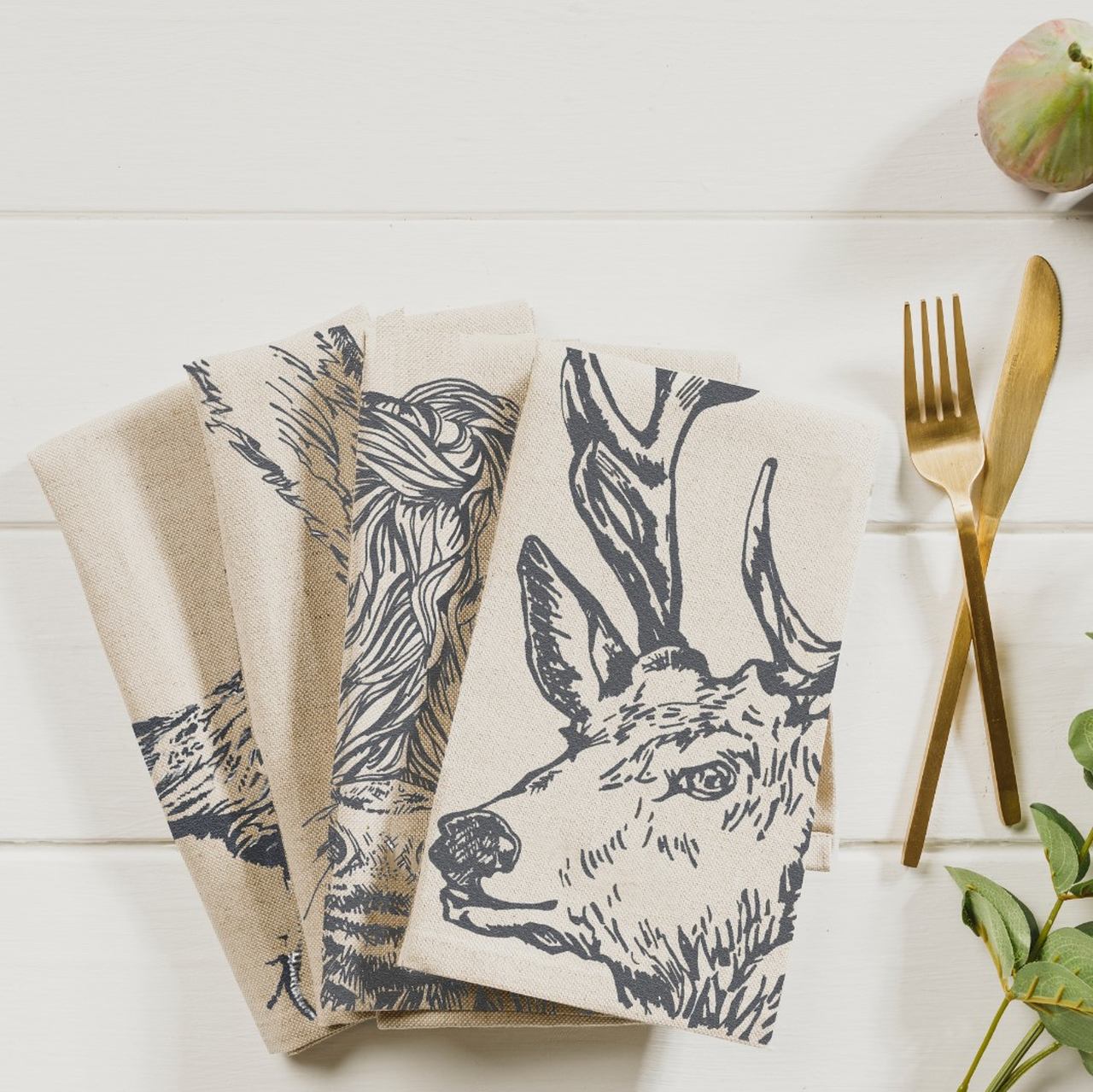 Servietten Highland-Quartett | 4er-Set | The Linen Table