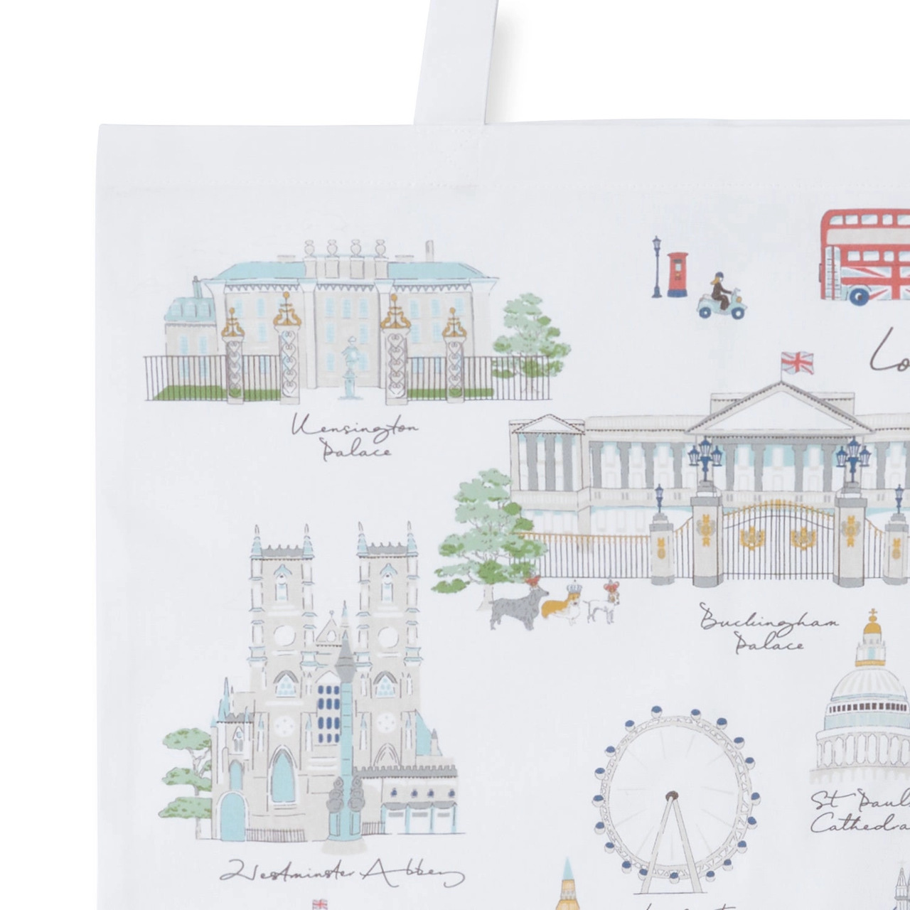 London | Tote Bag mit den beliebtesten Sehenswürdigkeiten Londons | Westminster Abbey, Riesenrad ...