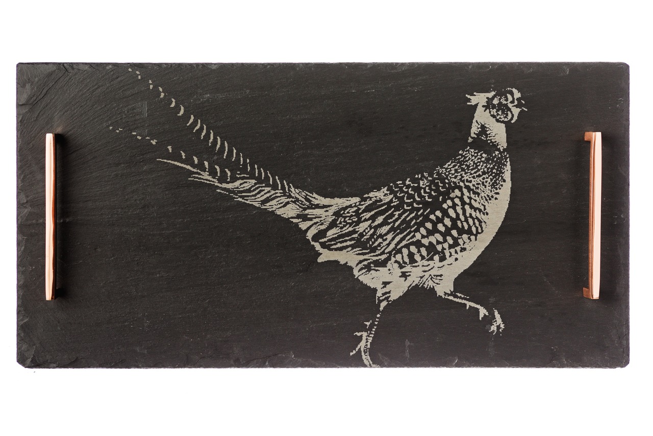 Schiefer-Serviertablett Fasan, von The Just Slate Company, Selbrae House
