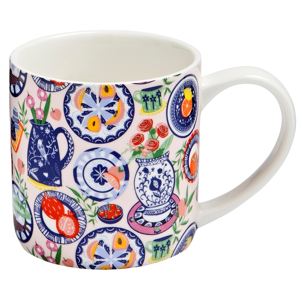 Ulster Weavers Tasse, Design 'Mediterranean Plates'