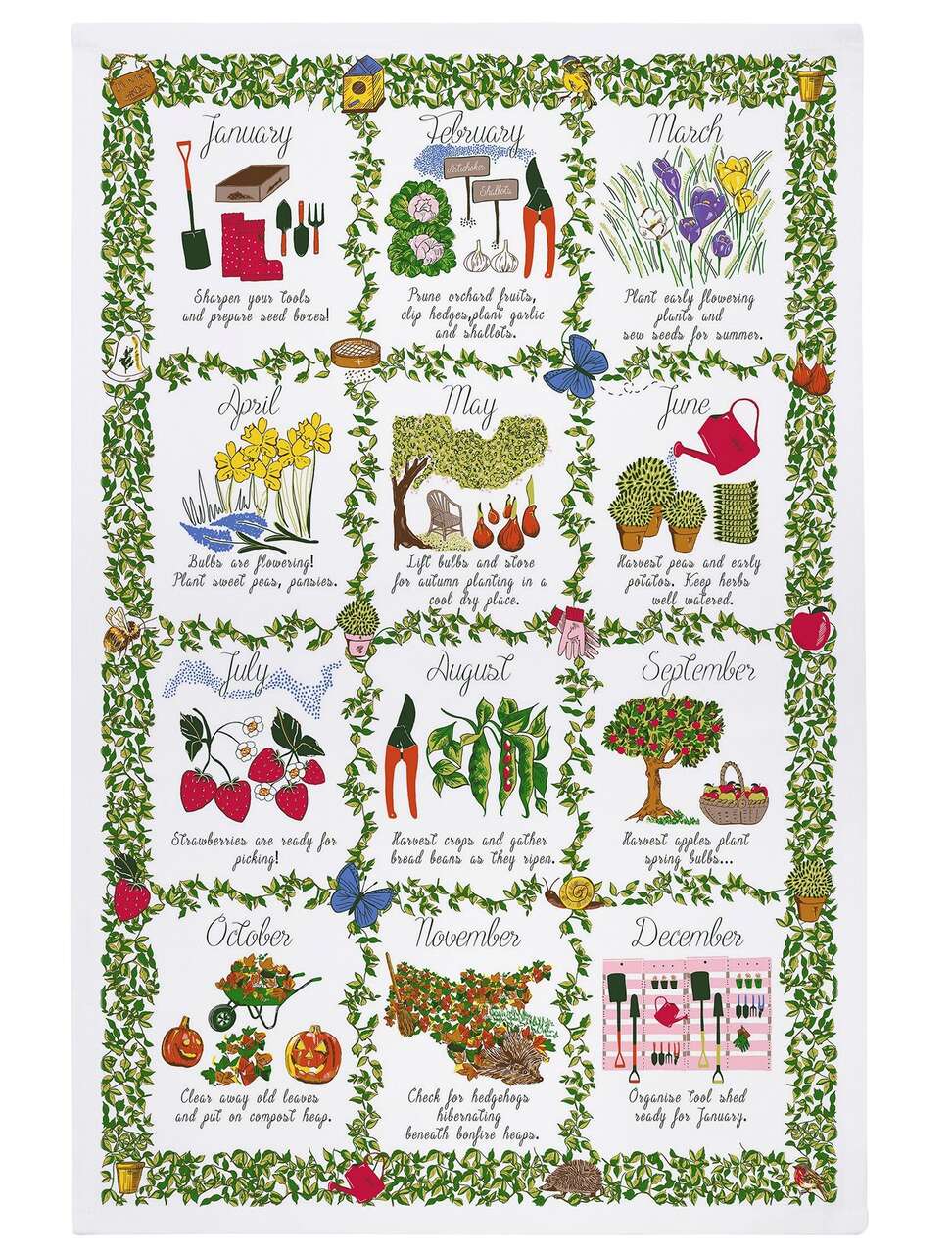 Ulster Weavers Geschirrtuch | Gartenkalender