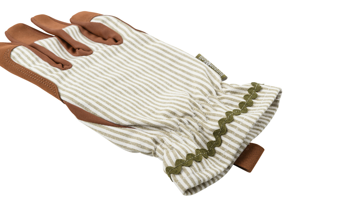 Gartenhandschuhe | mit olivgrünen Streifen | von Burgon & Ball | aus England