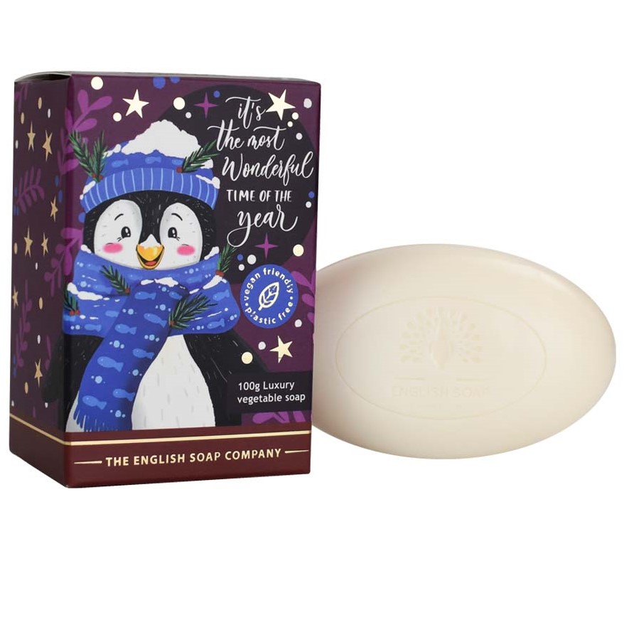 Weihnachtsseife 100g | Motiv Pingui | The English Soap Company