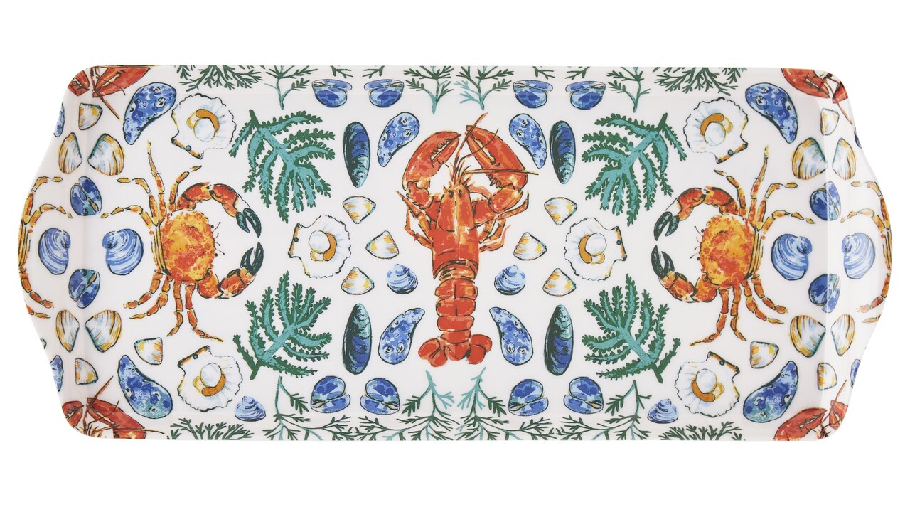 Schmales Serviertablett | Design Meeresfrüchte | Ulster Weavers