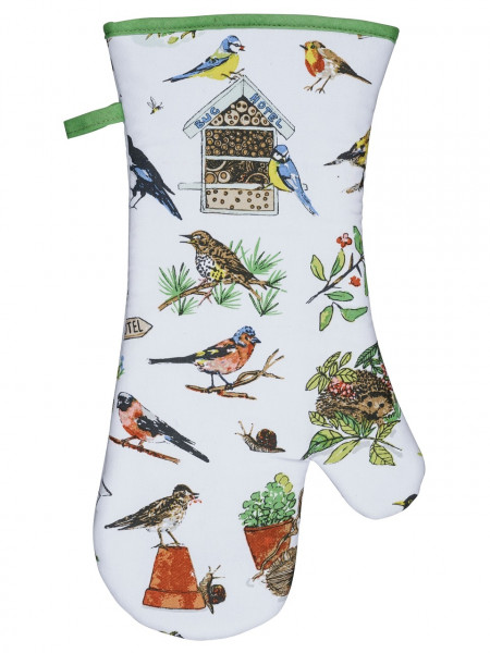 Ofenhandschuh von Ulster Weavers | Design Vögel im Garten