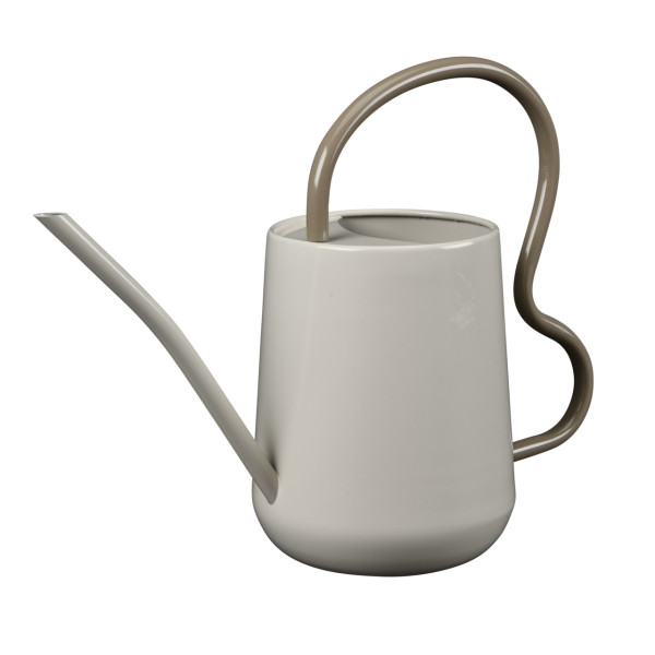 Moderne Zimmergießkanne mit wellig geschwungenem Griff | aus England | helles Beige