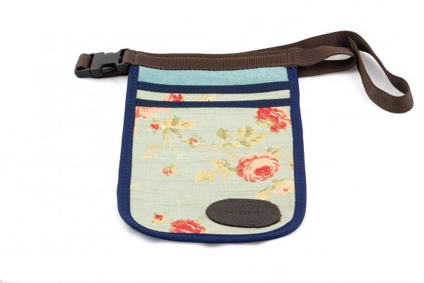 schmale Werkzeugschürze floral blau