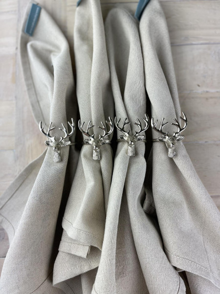 Serviettenringe Hirsch | 4er-Set | The Linen Table