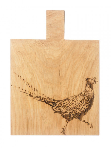 Medium Paddle aus Eiche, Motiv Fasan