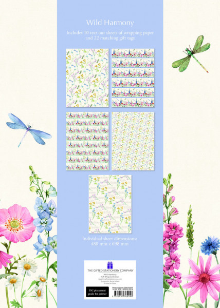 10 Bögen - 5 Designs innerhalb der Kollektion Wilde Harmonie