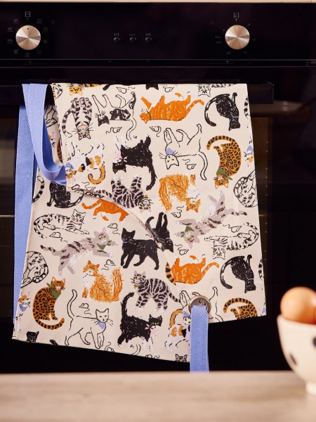 Katzenfreunde | beschichtete Schürze von Ulster Weavers