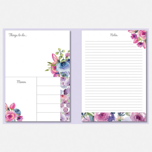 Haftnotizen-Mappe Sinfonie in Flieder | Papiergeschenke aus England