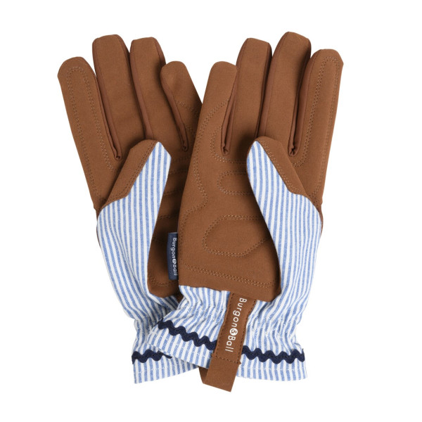 Blau gestreifte Gartenhandschuhe | Handflächen | aus England