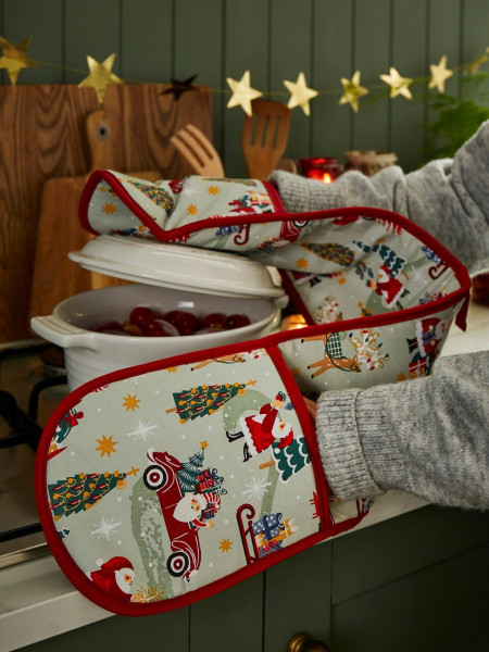 Doppelter Ofenhandschuh | Es weihnachtet ! | von Ulster Weavers