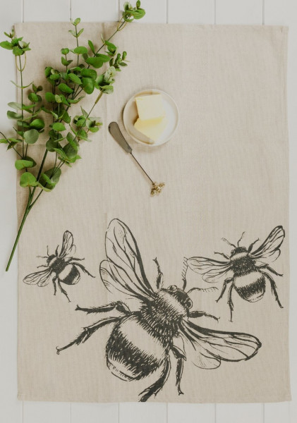 Geschirrtuch Biene | Leinen 50/50