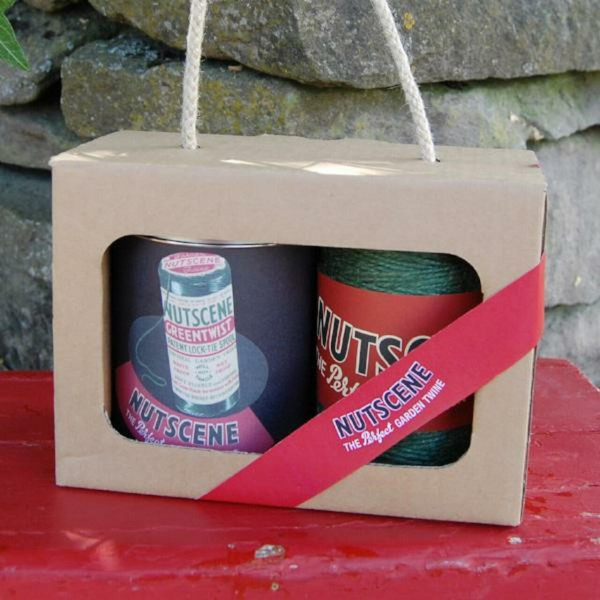 Retro-Geschenkset, Gartenschnur in der Dose mit Ersatzschnur