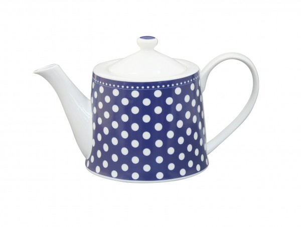 Krasilnikoff Teekanne Punkte, dunkelblau