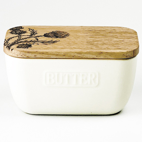 Distel | Butterdose weiß