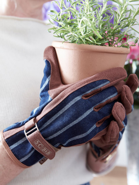 Landhaus-Gartenhandschuhe | blau