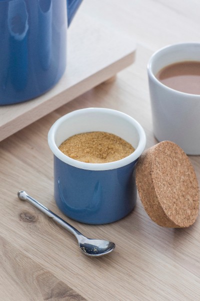 Zucker-Pot aus Emaille in Dorset Blue