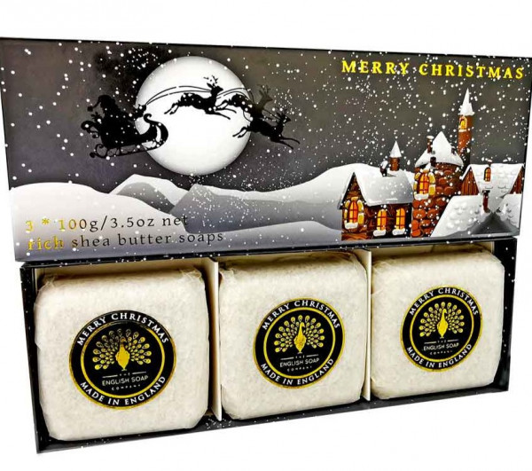 3 x 100 g Duftseifen Geschenkset | Winterdorf