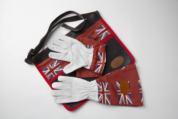 Bradleys Gartenset British Flag | Gartenhalbschürze & Rosenhandschuhe | Small