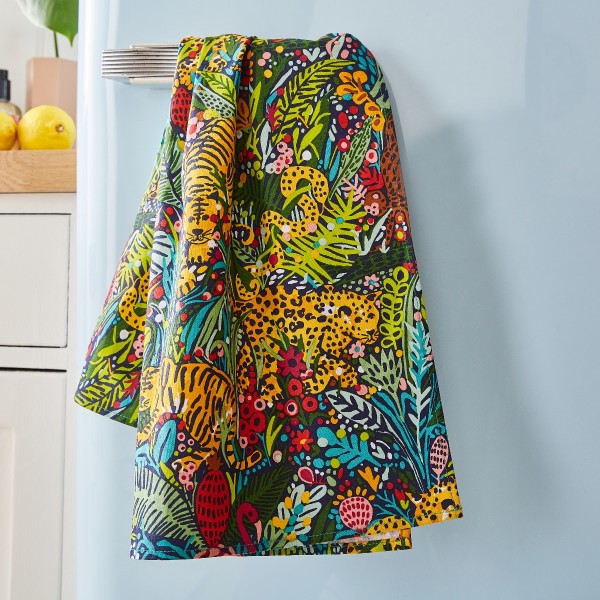 Geschirrtuch Menagerie - exotisch und farbenfroh