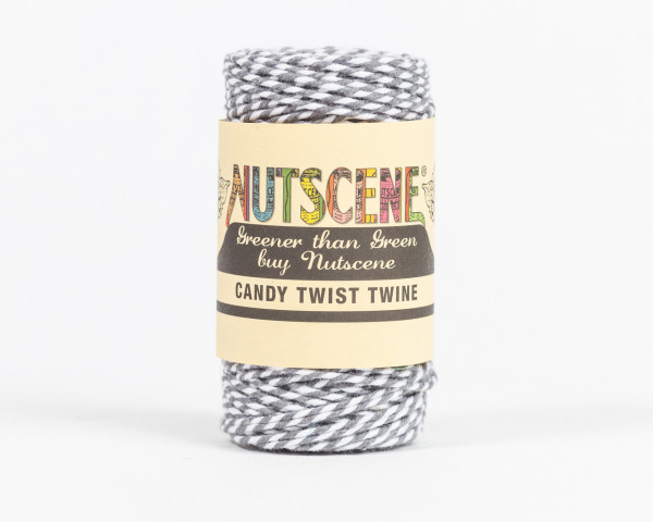 CandyTwist® Twine 50m |Grau-Weiß