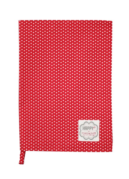 Geschirrtuch Mikro-Punkte rot