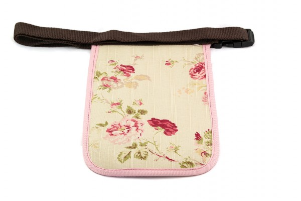 Die Rückseite der Wekzeugschürze pink