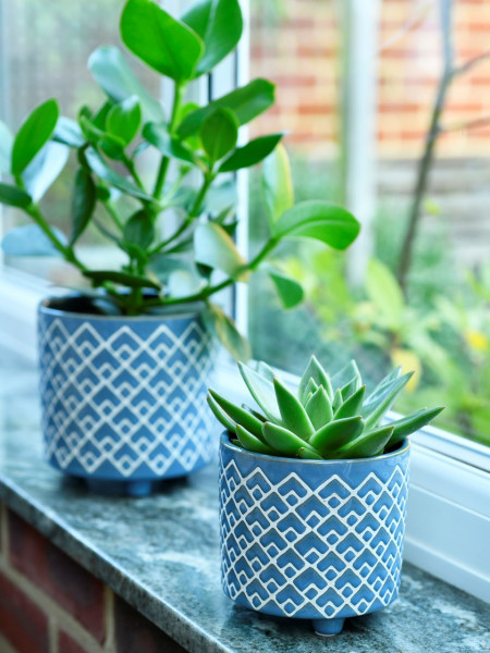 Indoor-Übertopf BILBAO BLAU | in zwei Größen | von Burgon & Ball