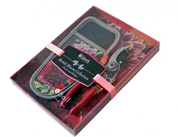 Präsentbox British Bloom - Gartenschere mit Holster