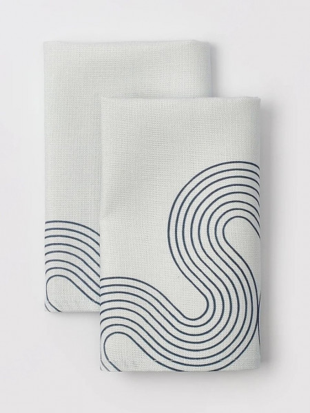 Leinen-Servietten Wasser & Stein | 2er-Set