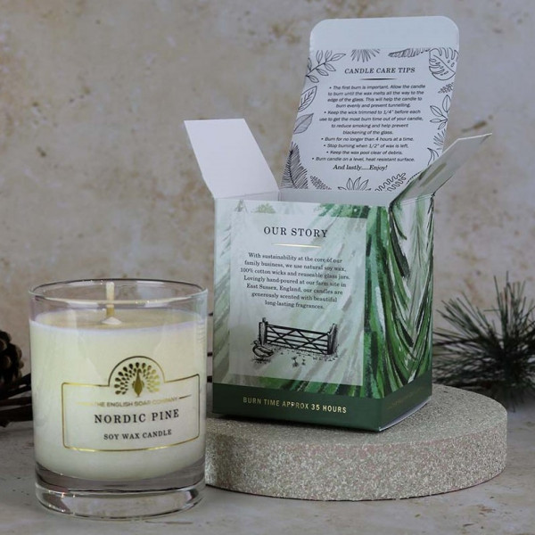 Duftkerze Nordische Kiefer - geöffnete Verpackung