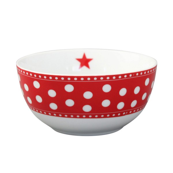 Krasilnikoff Happy Schale Punkte, rot