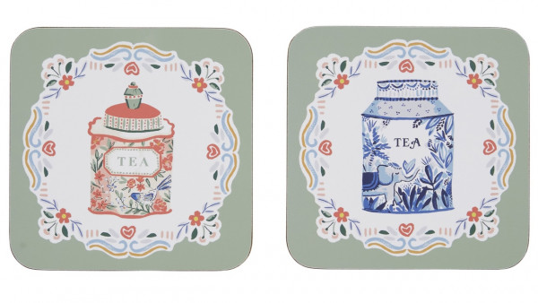 Teedosen | Untersetzer bestehend aus 4 Stück