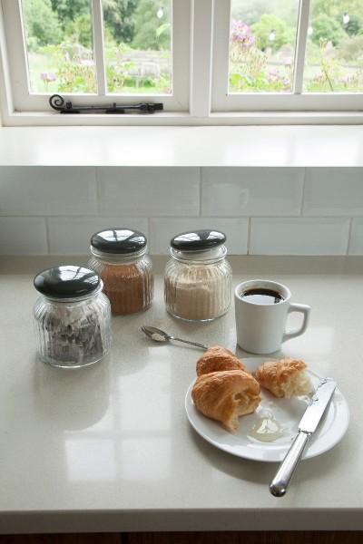 3er-Set Cornbury Vorratsgläser, Emailledeckel schiefergrau