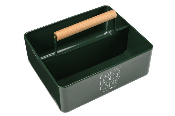 Gewächshaus-Caddy | mit 2 Fächern zur ordentlichen Aufbewahrung von Gartenwerkzeug & Co.