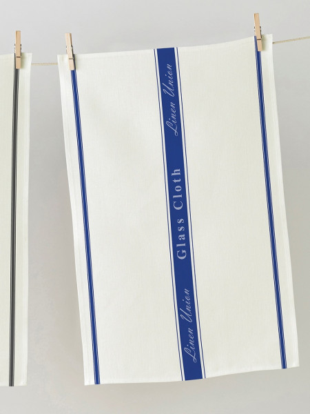 Gläsertuch Linen Union | blau